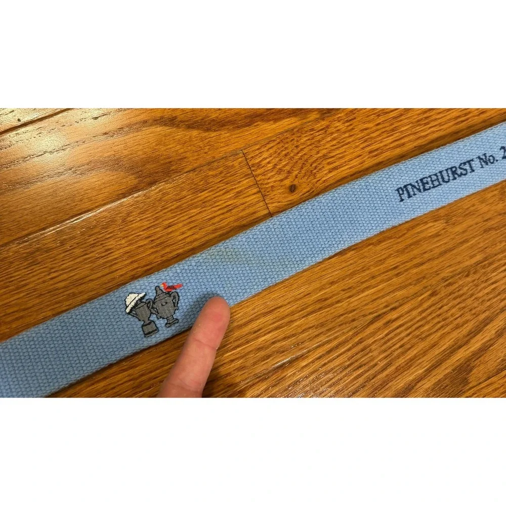 Peter Millar Pinehurst 2014 US Open 2014 Belt Canvas & Leather Golf Blue USA 42